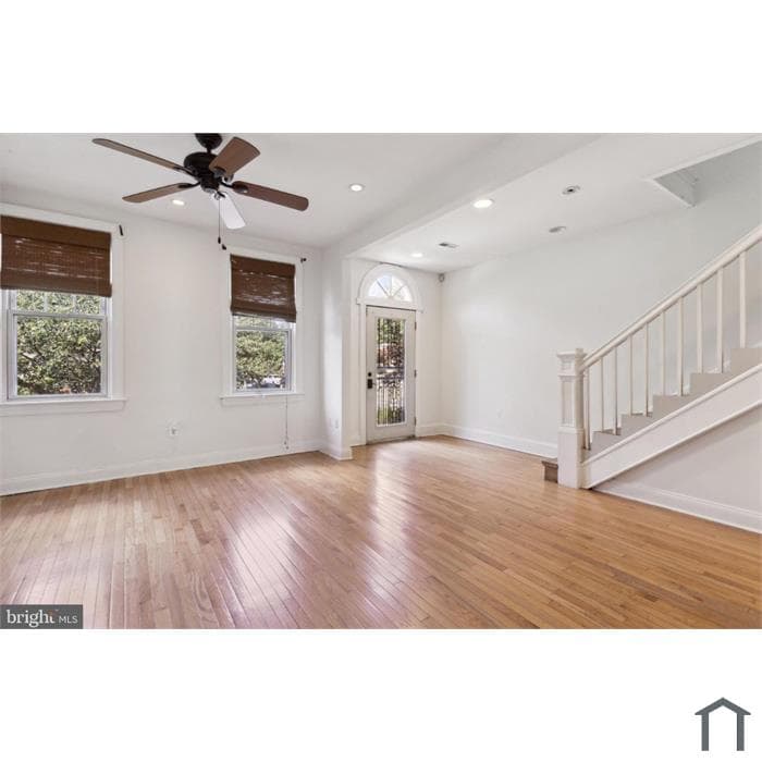 Living room with hardwood floors