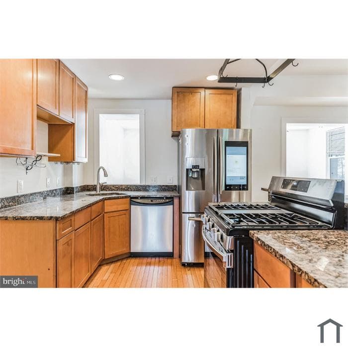 Kitchen with granite countertops